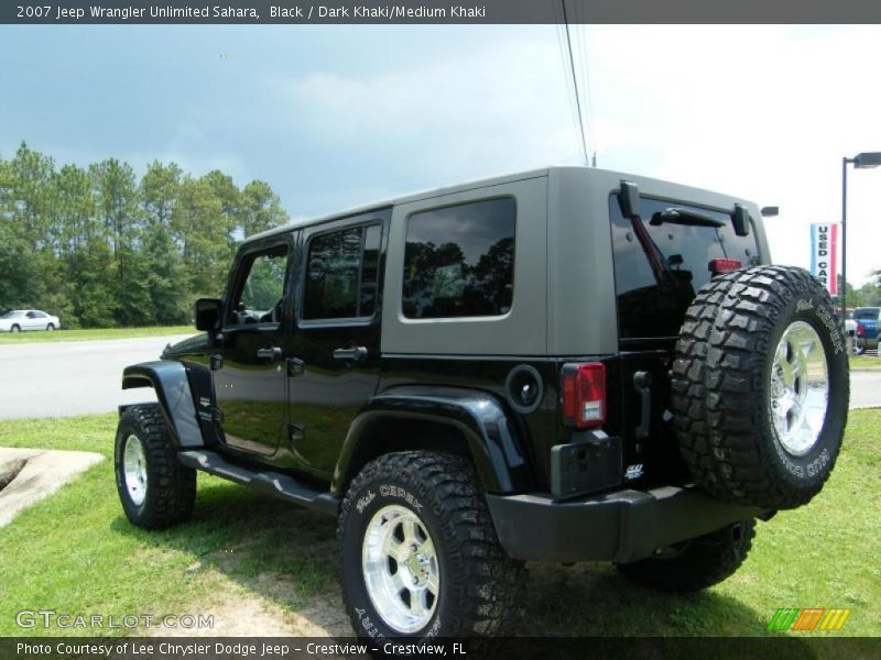 Black / Dark Khaki/Medium Khaki 2007 Jeep Wrangler Unlimited Sahara