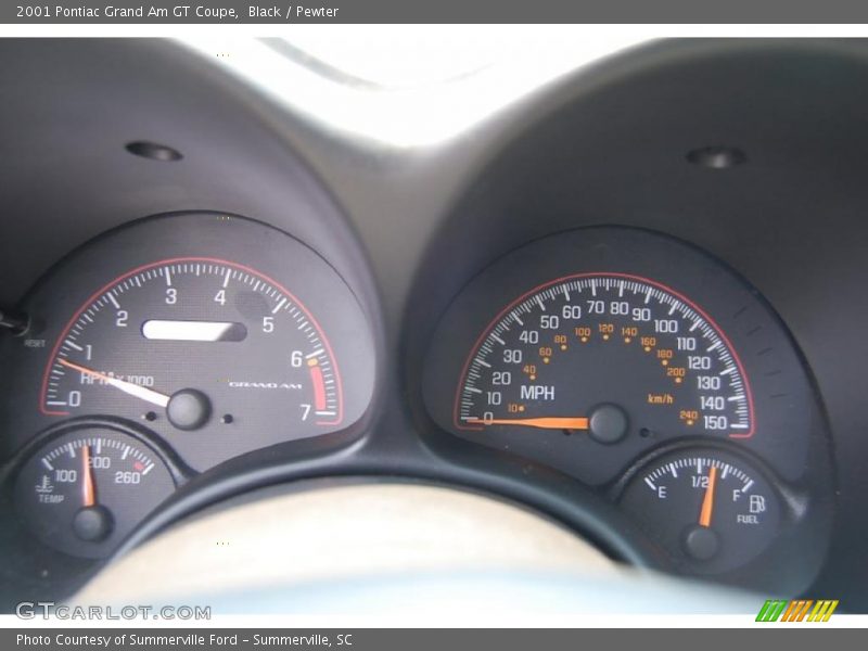 Black / Pewter 2001 Pontiac Grand Am GT Coupe