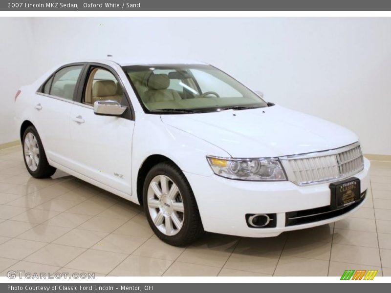 Oxford White / Sand 2007 Lincoln MKZ Sedan