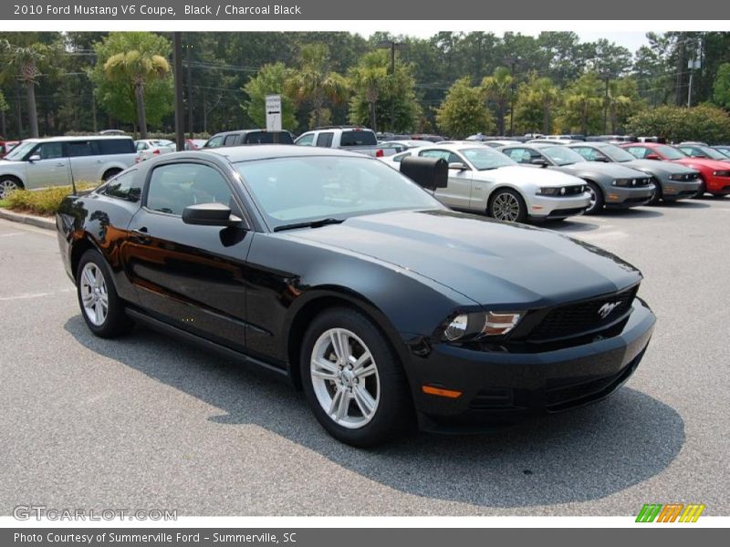 Black / Charcoal Black 2010 Ford Mustang V6 Coupe