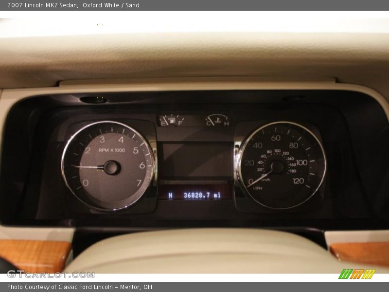 Oxford White / Sand 2007 Lincoln MKZ Sedan