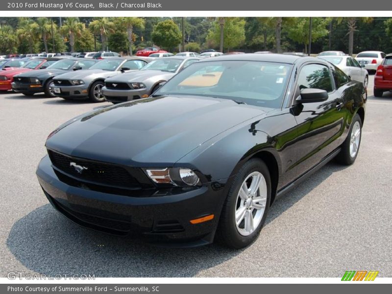 Black / Charcoal Black 2010 Ford Mustang V6 Coupe