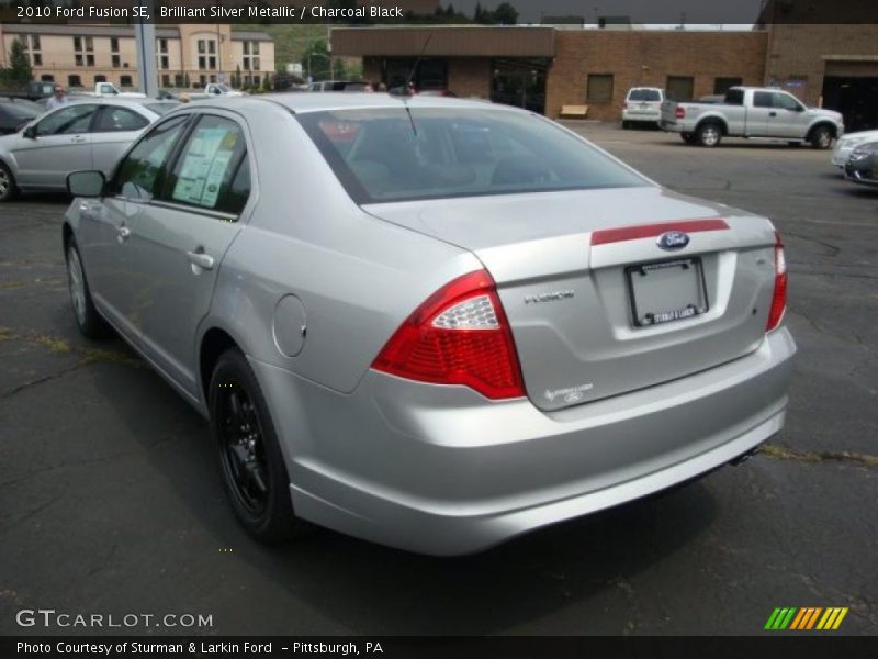 Brilliant Silver Metallic / Charcoal Black 2010 Ford Fusion SE