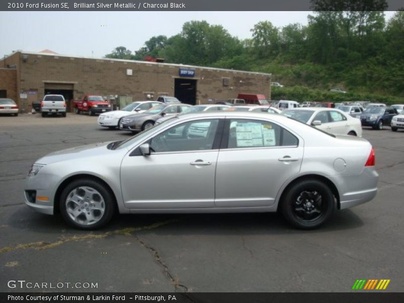 Brilliant Silver Metallic / Charcoal Black 2010 Ford Fusion SE