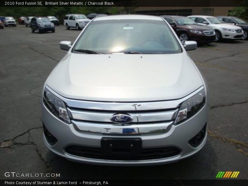 Brilliant Silver Metallic / Charcoal Black 2010 Ford Fusion SE