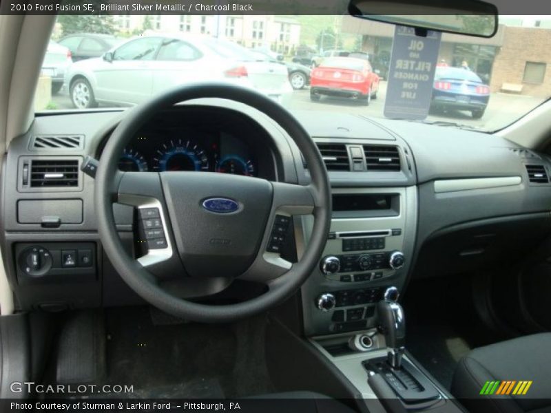 Brilliant Silver Metallic / Charcoal Black 2010 Ford Fusion SE