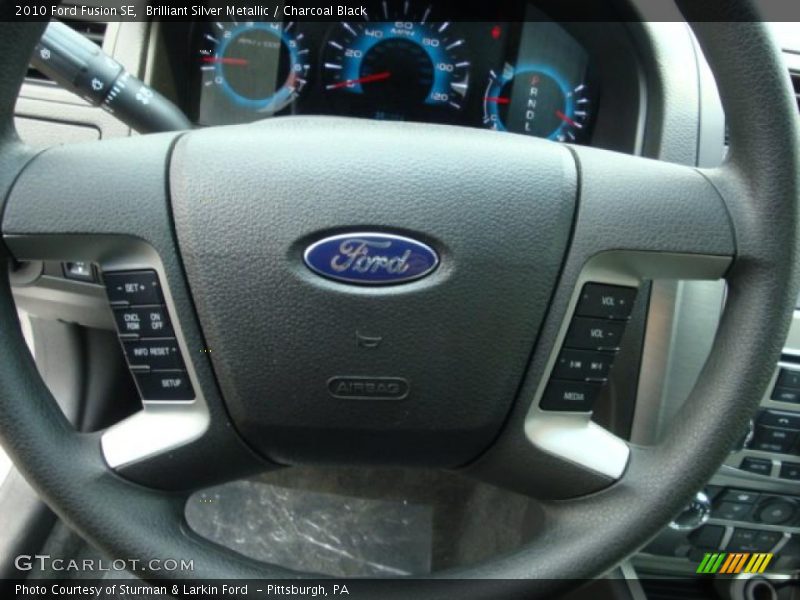 Brilliant Silver Metallic / Charcoal Black 2010 Ford Fusion SE