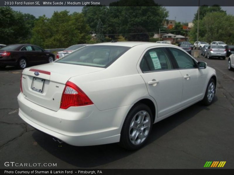 White Suede / Medium Light Stone 2010 Ford Fusion SE