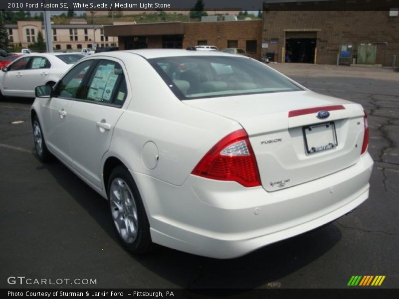 White Suede / Medium Light Stone 2010 Ford Fusion SE