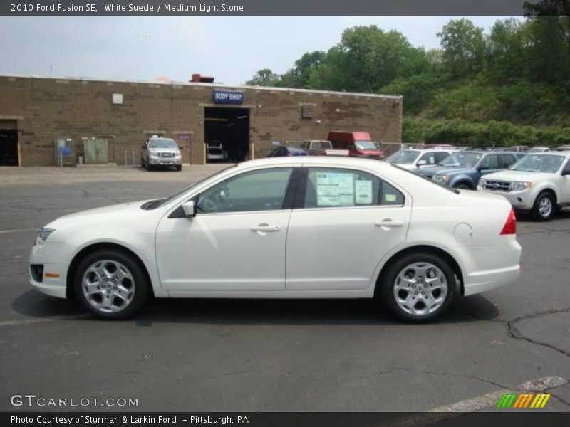 White Suede / Medium Light Stone 2010 Ford Fusion SE