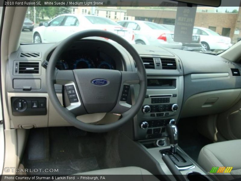White Suede / Medium Light Stone 2010 Ford Fusion SE