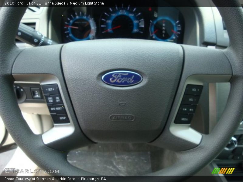 White Suede / Medium Light Stone 2010 Ford Fusion SE