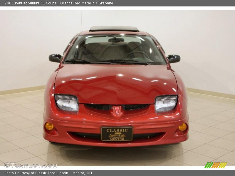 Orange Red Metallic / Graphite 2001 Pontiac Sunfire SE Coupe