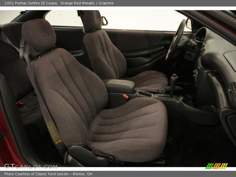 Orange Red Metallic / Graphite 2001 Pontiac Sunfire SE Coupe