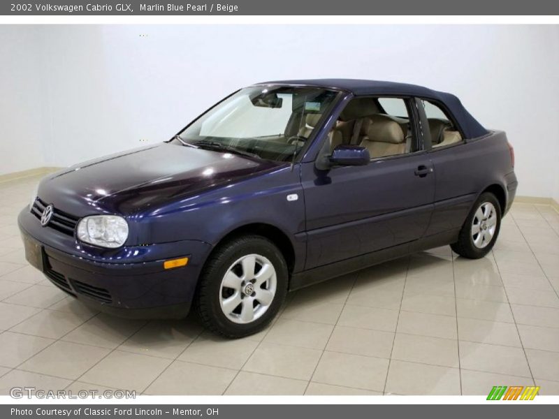 Marlin Blue Pearl / Beige 2002 Volkswagen Cabrio GLX