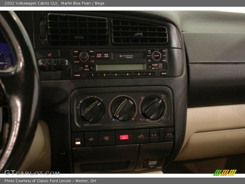 Marlin Blue Pearl / Beige 2002 Volkswagen Cabrio GLX
