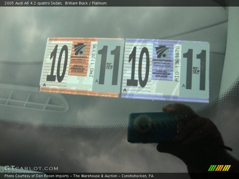 Brilliant Black / Platinum 2005 Audi A6 4.2 quattro Sedan