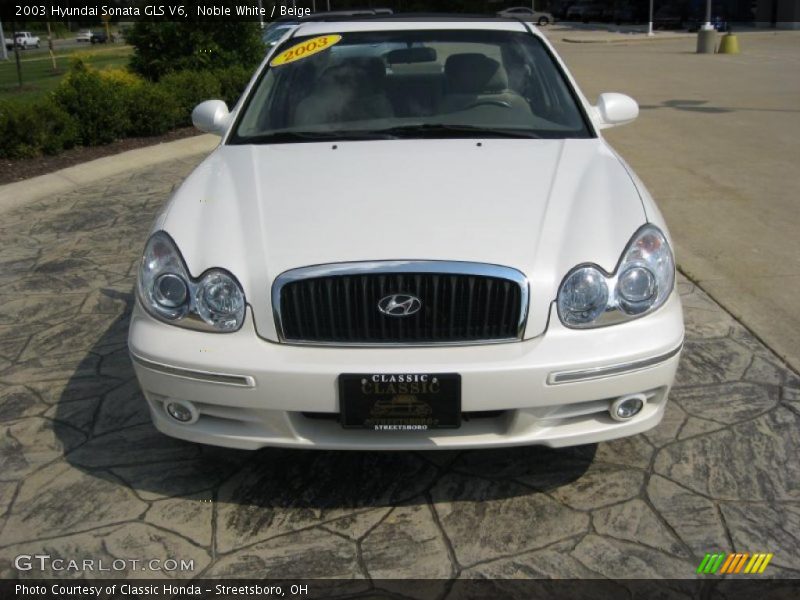 Noble White / Beige 2003 Hyundai Sonata GLS V6