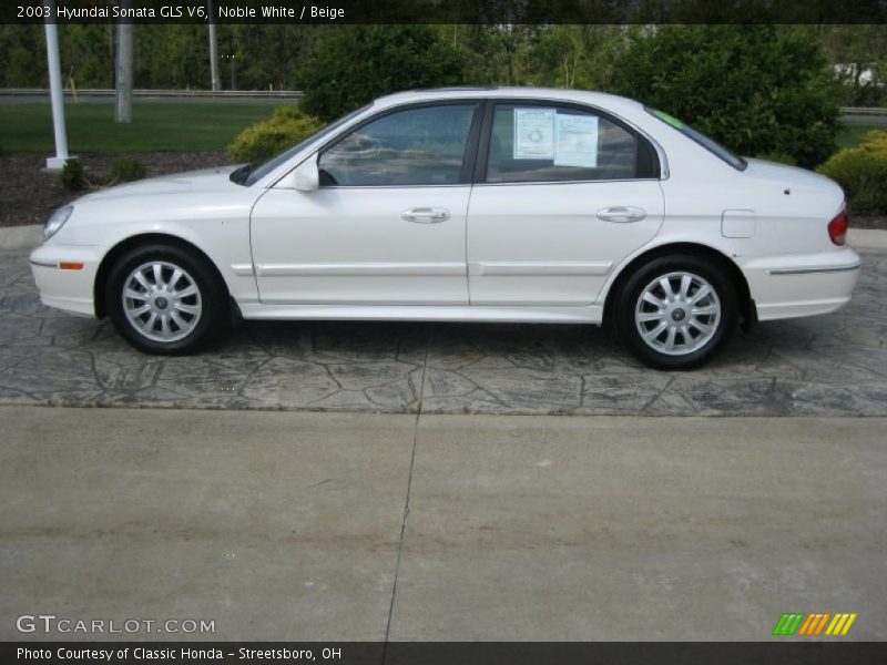 Noble White / Beige 2003 Hyundai Sonata GLS V6