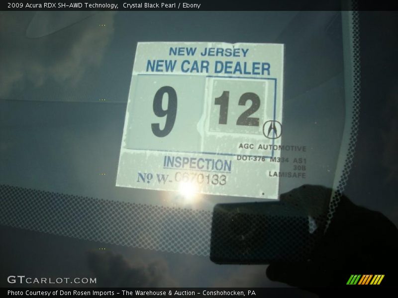 Crystal Black Pearl / Ebony 2009 Acura RDX SH-AWD Technology