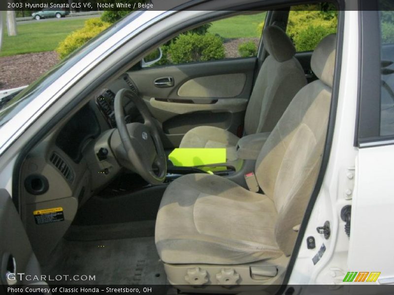 Noble White / Beige 2003 Hyundai Sonata GLS V6