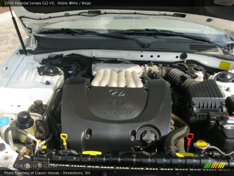 Noble White / Beige 2003 Hyundai Sonata GLS V6