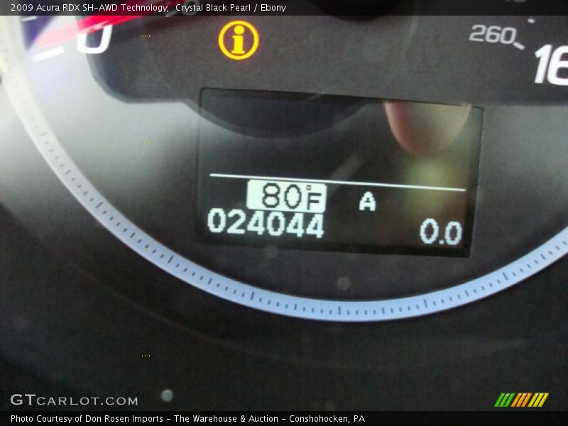 Crystal Black Pearl / Ebony 2009 Acura RDX SH-AWD Technology