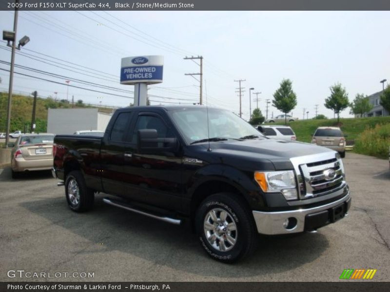 Black / Stone/Medium Stone 2009 Ford F150 XLT SuperCab 4x4