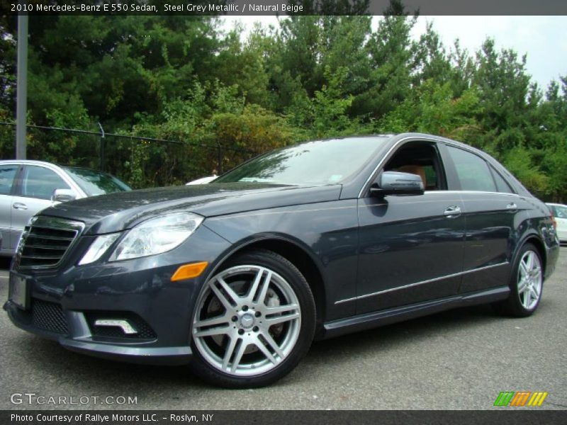 Steel Grey Metallic / Natural Beige 2010 Mercedes-Benz E 550 Sedan