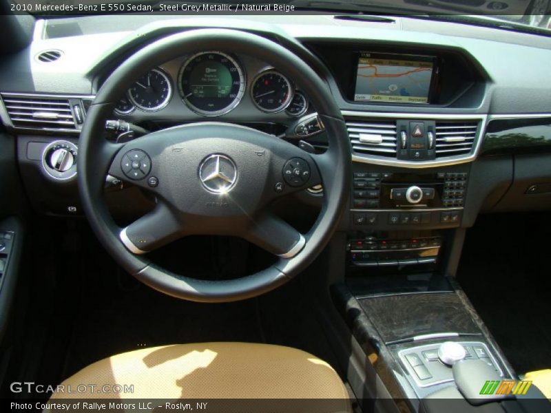 Steel Grey Metallic / Natural Beige 2010 Mercedes-Benz E 550 Sedan
