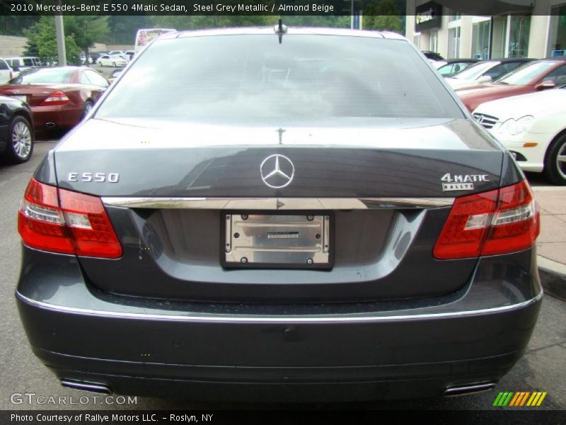 Steel Grey Metallic / Almond Beige 2010 Mercedes-Benz E 550 4Matic Sedan