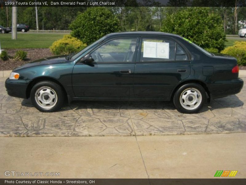 Dark Emerald Pearl / Light Charcoal 1999 Toyota Corolla VE