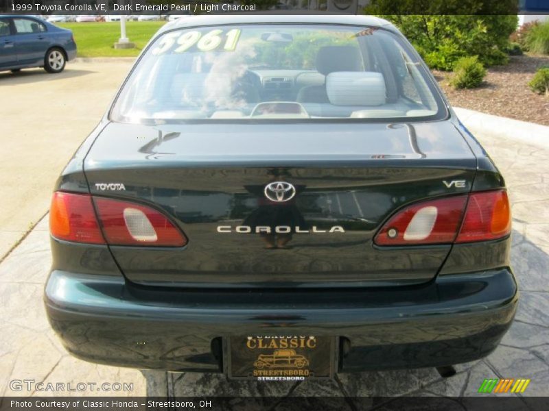 Dark Emerald Pearl / Light Charcoal 1999 Toyota Corolla VE