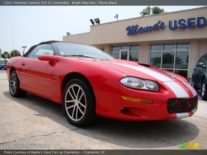Bright Rally Red / Ebony Black 2002 Chevrolet Camaro Z28 SS Convertible