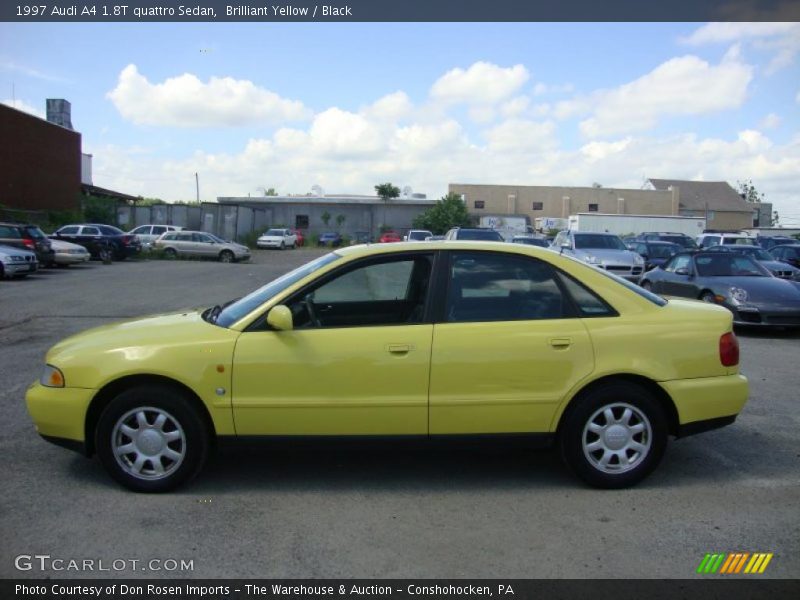 Brilliant Yellow / Black 1997 Audi A4 1.8T quattro Sedan