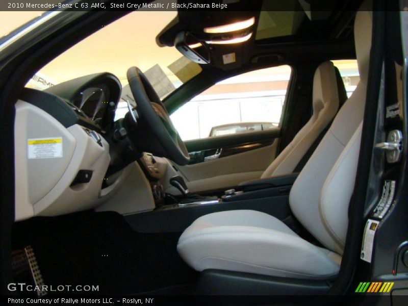 Steel Grey Metallic / Black/Sahara Beige 2010 Mercedes-Benz C 63 AMG