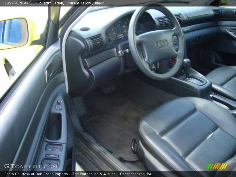 Brilliant Yellow / Black 1997 Audi A4 1.8T quattro Sedan