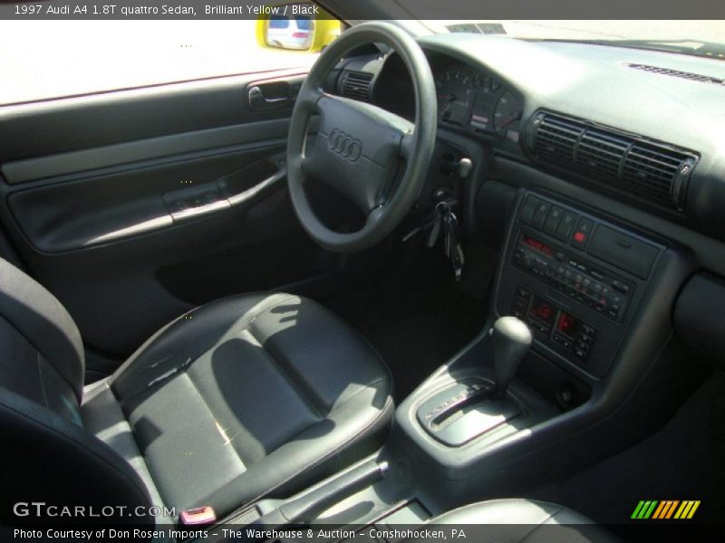 Brilliant Yellow / Black 1997 Audi A4 1.8T quattro Sedan