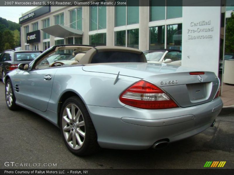 Diamond Silver Metallic / Stone 2007 Mercedes-Benz SL 550 Roadster