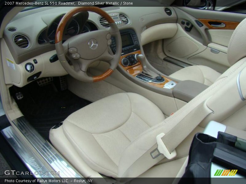 Diamond Silver Metallic / Stone 2007 Mercedes-Benz SL 550 Roadster