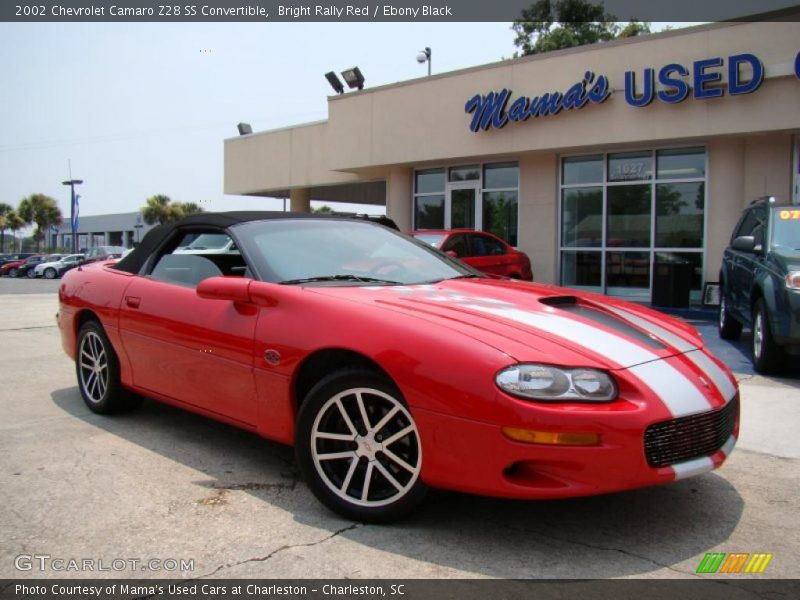 Bright Rally Red / Ebony Black 2002 Chevrolet Camaro Z28 SS Convertible