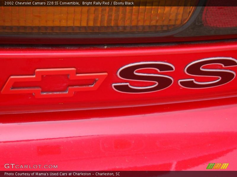 Bright Rally Red / Ebony Black 2002 Chevrolet Camaro Z28 SS Convertible