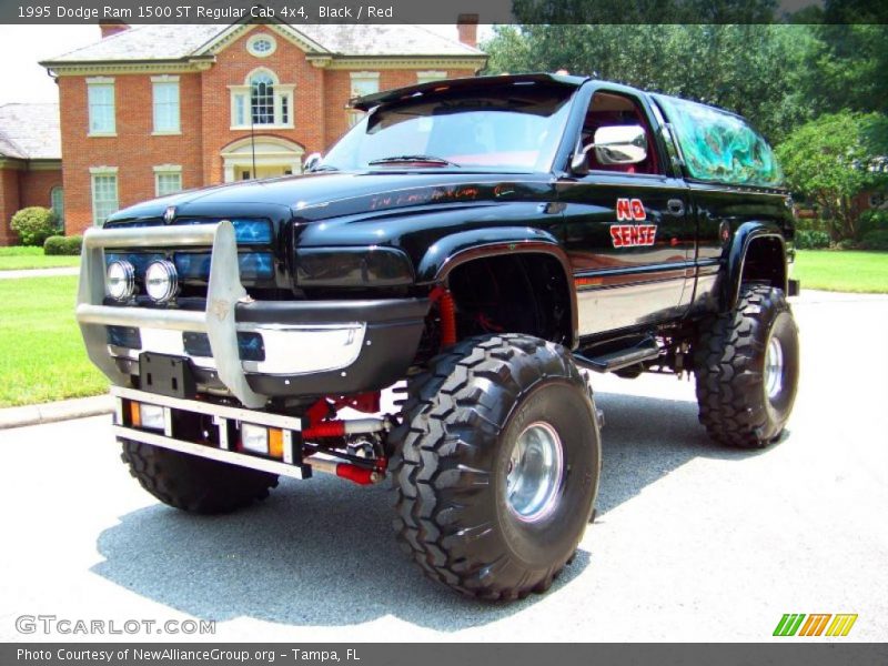 Black / Red 1995 Dodge Ram 1500 ST Regular Cab 4x4