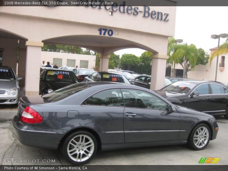 Steel Grey Metallic / Black 2008 Mercedes-Benz CLK 350 Coupe