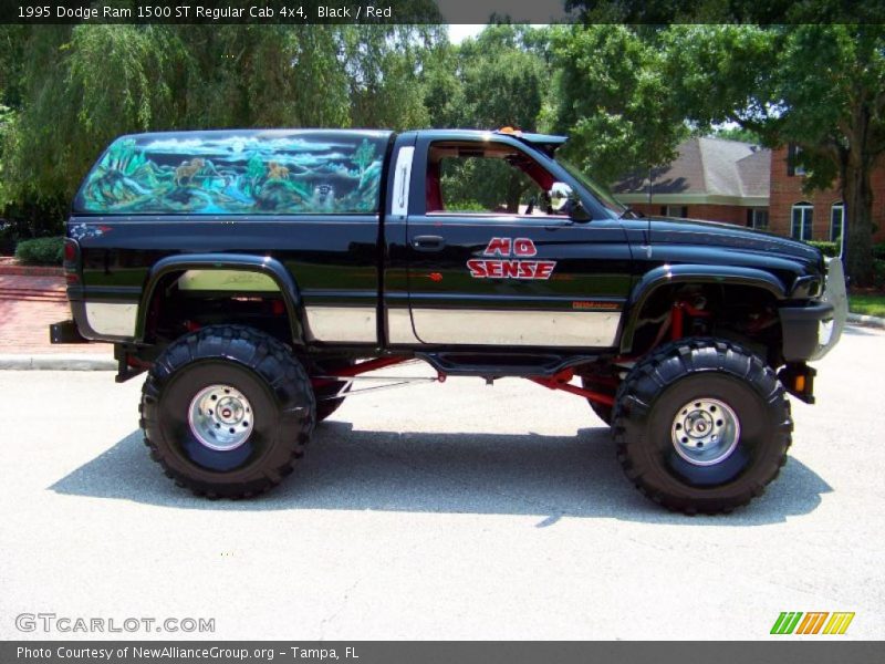 Black / Red 1995 Dodge Ram 1500 ST Regular Cab 4x4