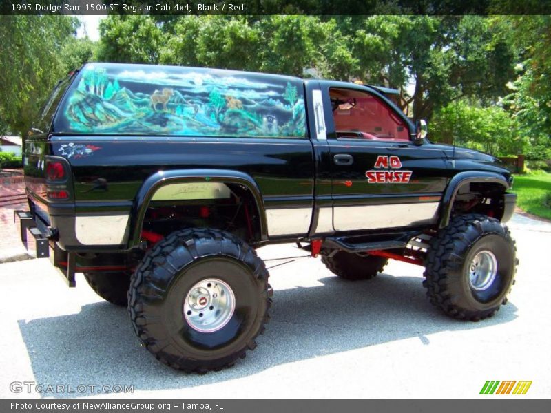 Black / Red 1995 Dodge Ram 1500 ST Regular Cab 4x4