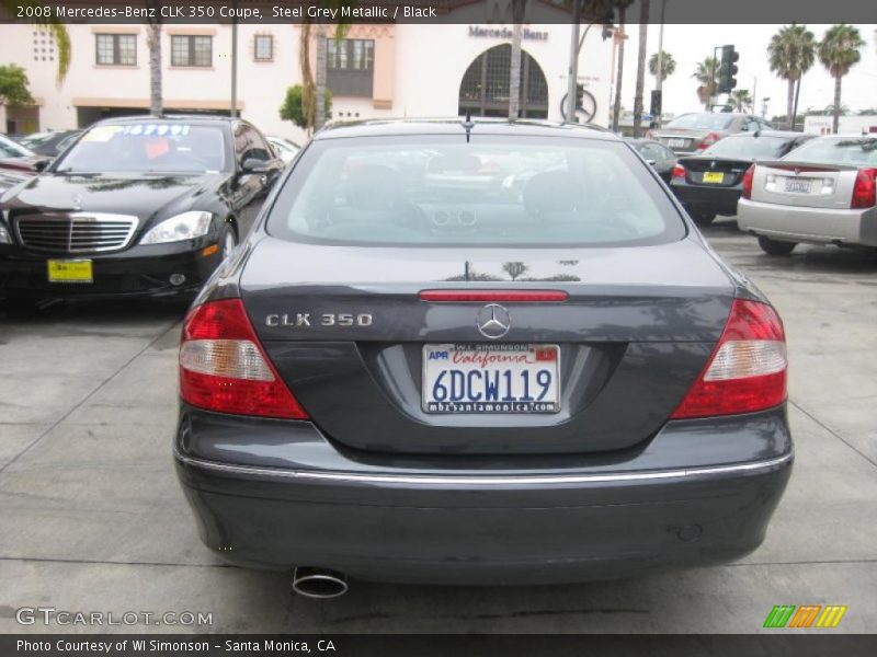 Steel Grey Metallic / Black 2008 Mercedes-Benz CLK 350 Coupe