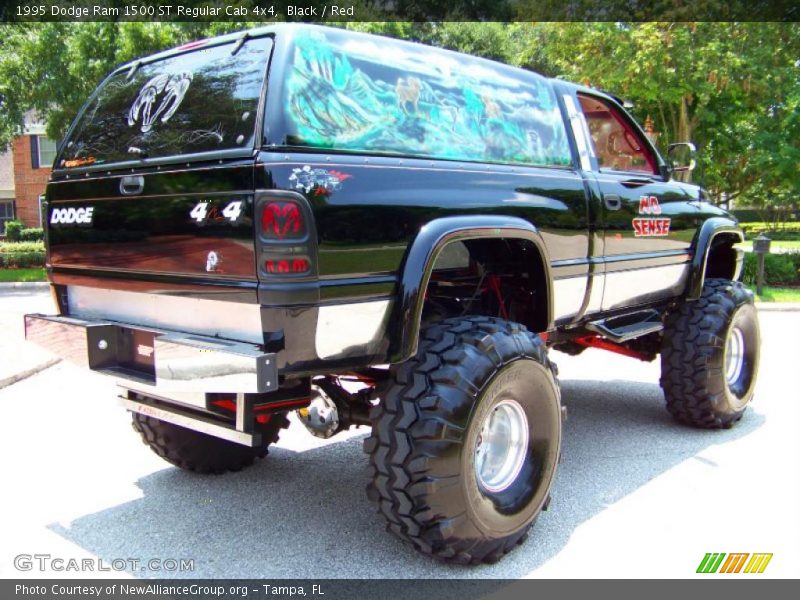 Black / Red 1995 Dodge Ram 1500 ST Regular Cab 4x4