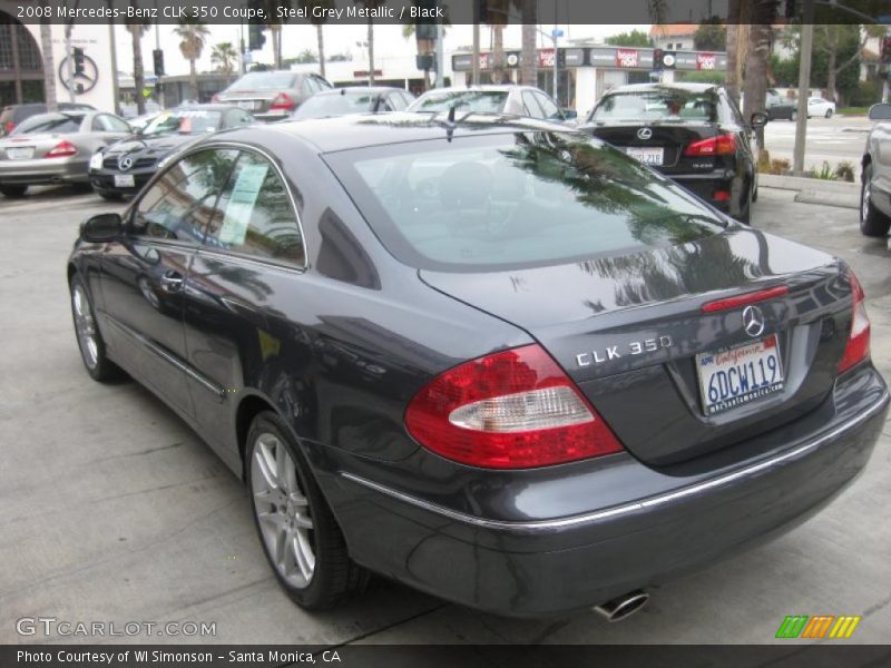 Steel Grey Metallic / Black 2008 Mercedes-Benz CLK 350 Coupe