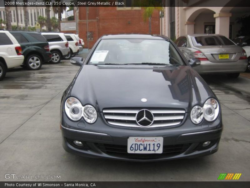 Steel Grey Metallic / Black 2008 Mercedes-Benz CLK 350 Coupe